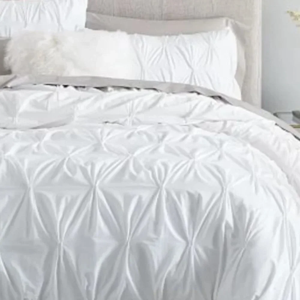 West Elm Cream Textured Pillows Bedding
